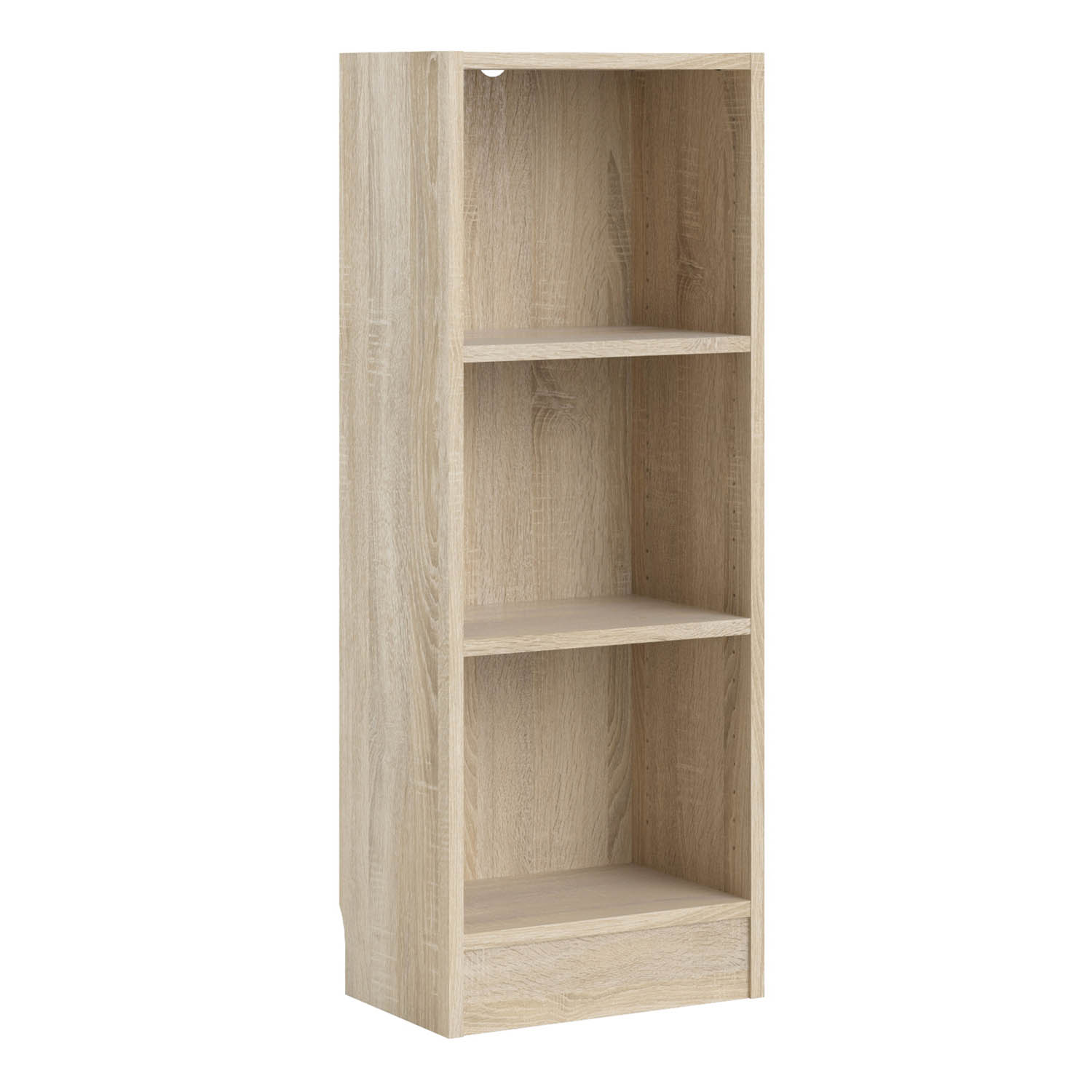 Basic Low Narrow Bookcase (2 Shelves) Oak